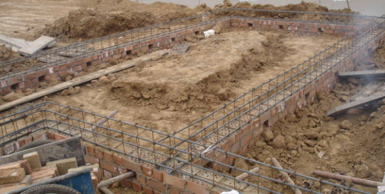 輕鋼結構別墅地基建造第七步：鋼筋施工完成